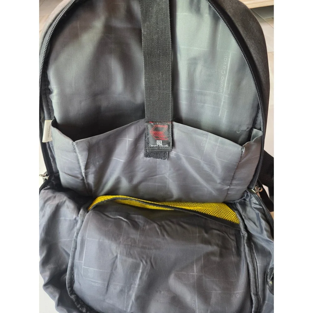 Bruno Cavalli Laptop Backpack‎ Gray Heather USB Charging Port Travel Work Bag P4